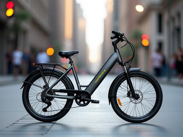 A sleek electric commuter bike in an urban setting